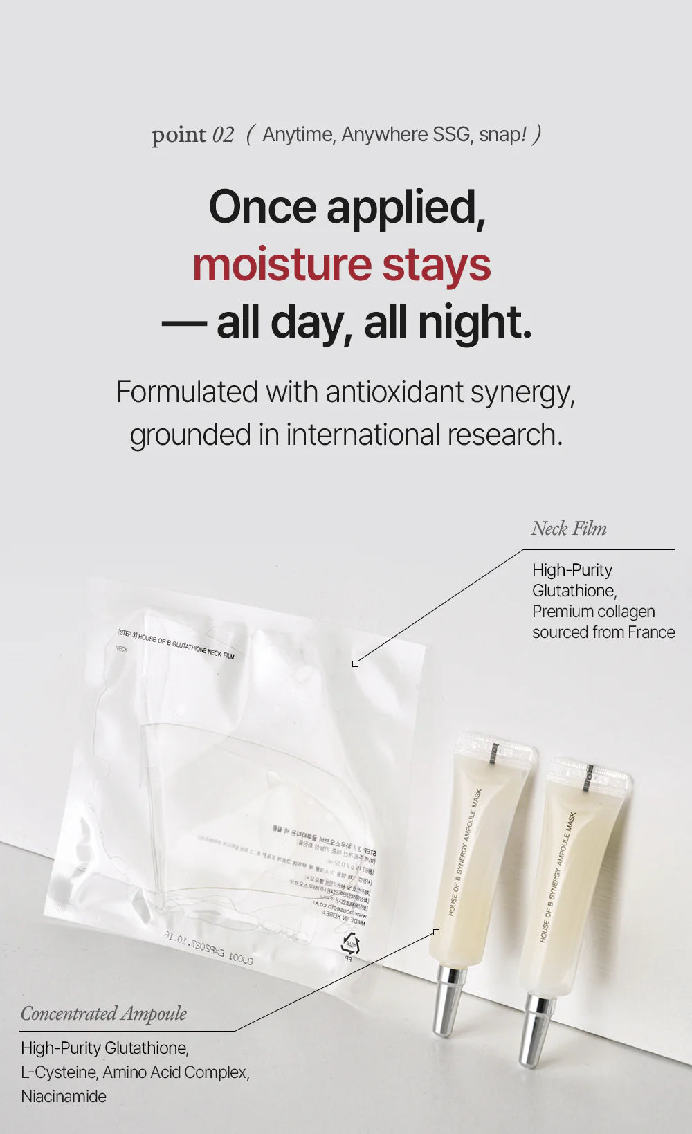 House of B Glutathion-Nackenfilm (5 Stück) 