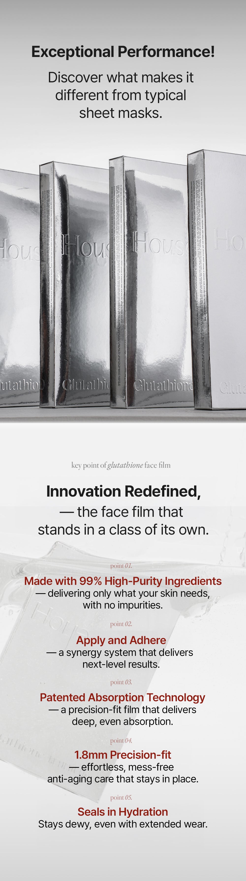 House of B Glutathion-Gesichtsfilm (1 Stück)