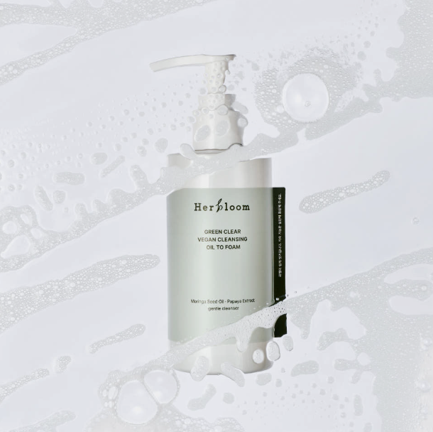 Green Clear Vegan Cleansing Oil to Foam