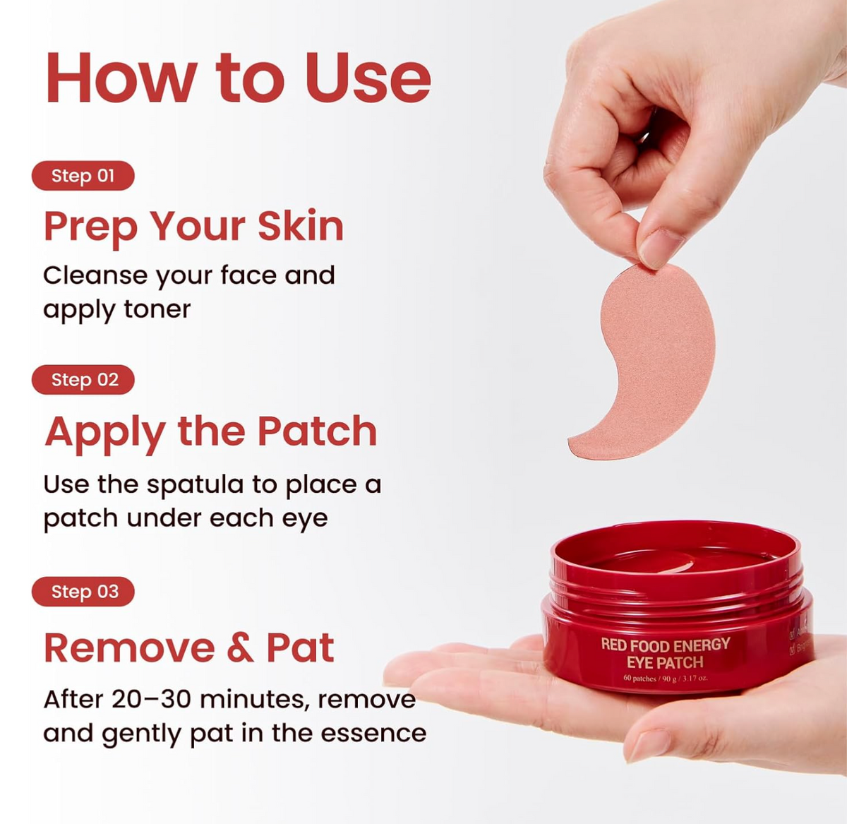 YADAH RED FOOD ENERGY AUGENPATCH