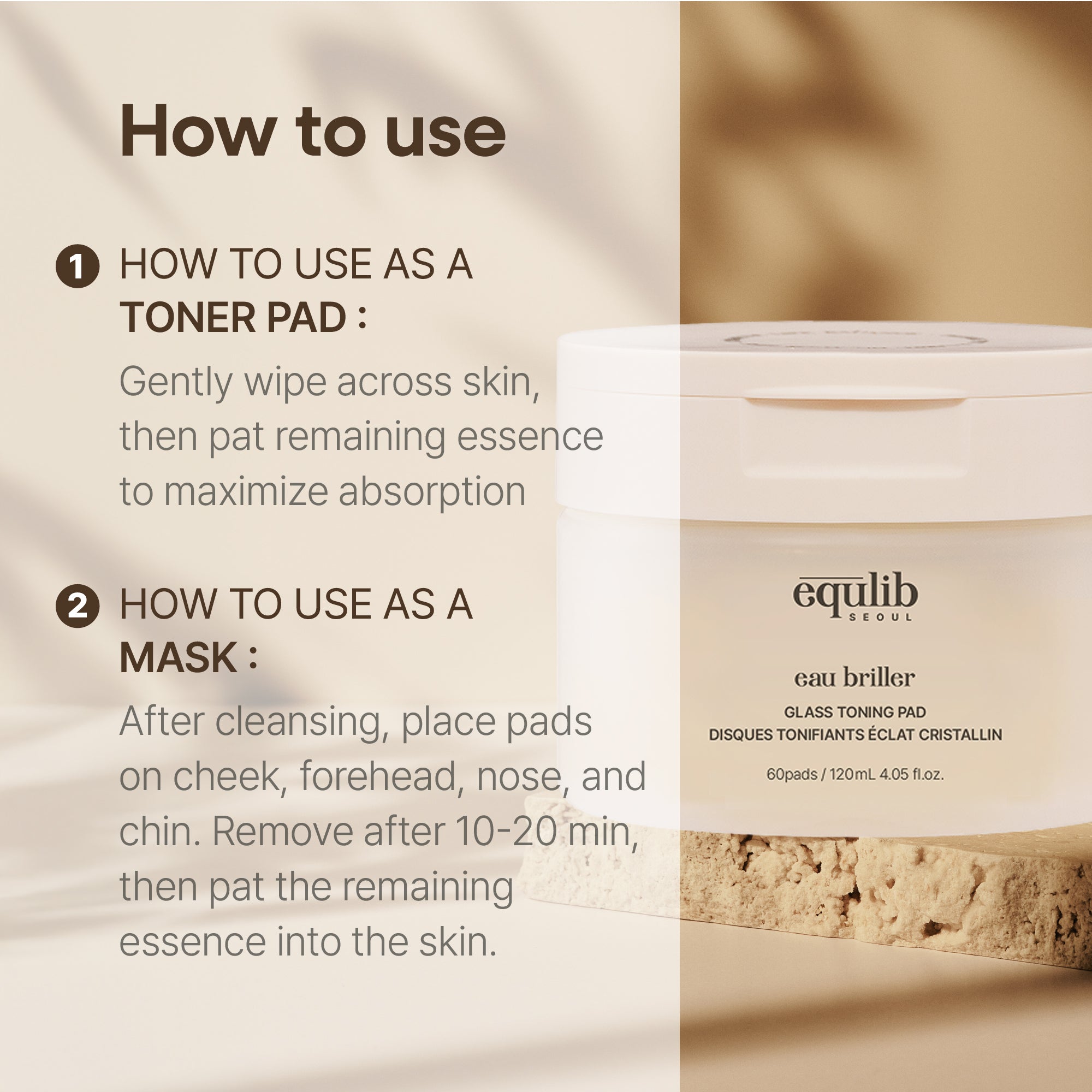 equlib EAU BRILLER PAD (60 Stk.)