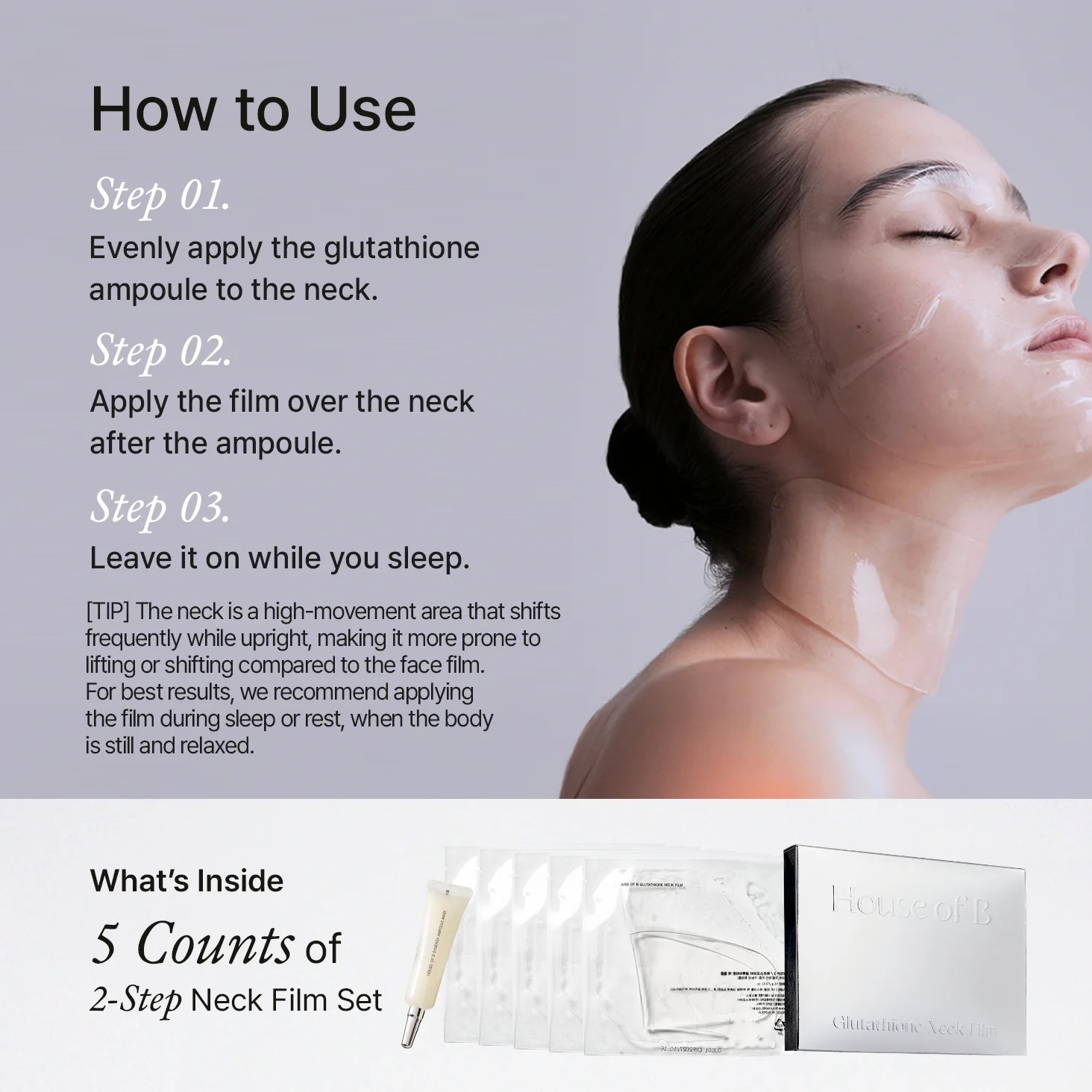 House of B Glutathion-Nackenfilm (5 Stück) 