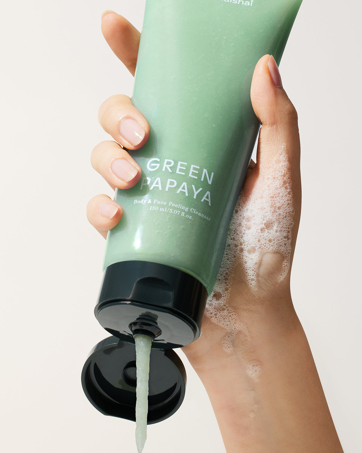 shaishaishai GRÜNE PAPAYA Peelingreiniger für Körper &amp; Gesicht