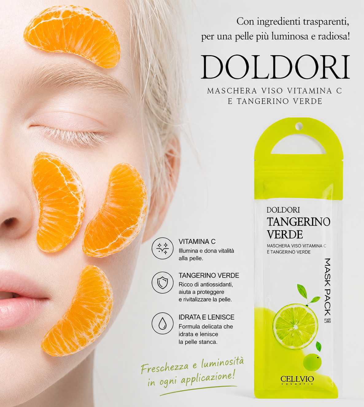 CELLVIO DOLDORI GREEN TANGERINE MASKE (5 St.)