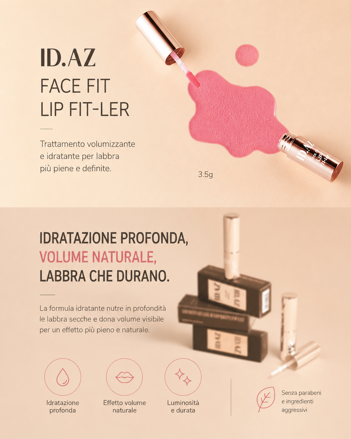 ID.AZ FACE FIT LIP FIT-LER für voluminöse Lippen