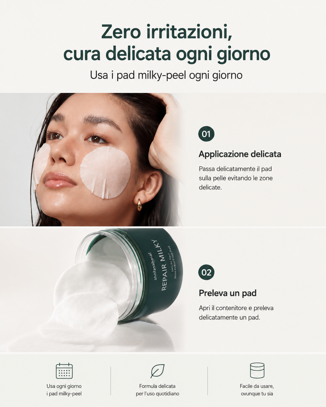 shaishaishai REPAIR MILKY Hautpeeling-Pad 60 Stk.