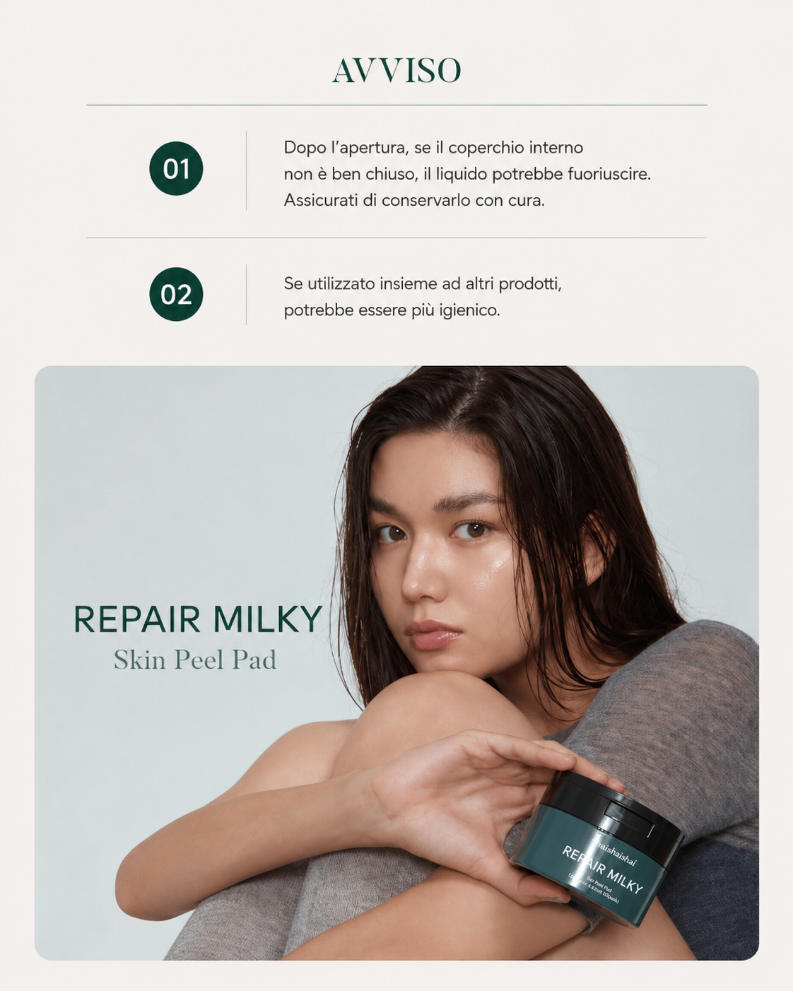 shaishaishai REPAIR MILKY Hautpeeling-Pad 60 Stk.
