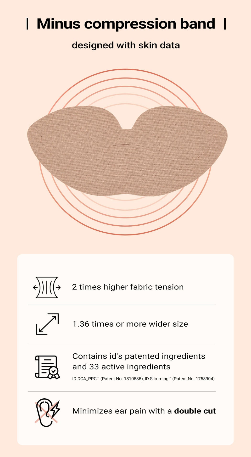 idPLACOSMETICS FACE FIT MINUS BAND V3 (4 pieces)