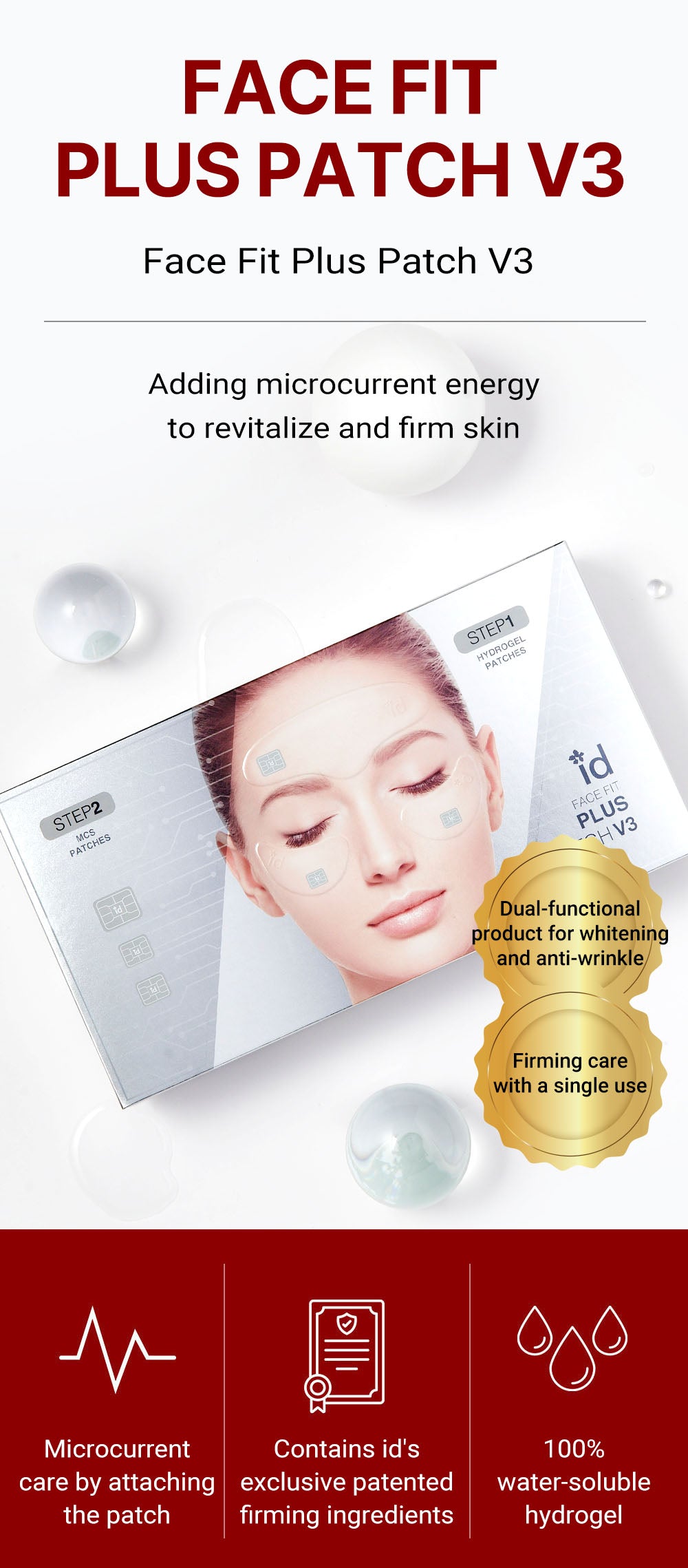 idPLACOSMETICS FACE FIT PLUS PATCH V3 (4 Stück)
